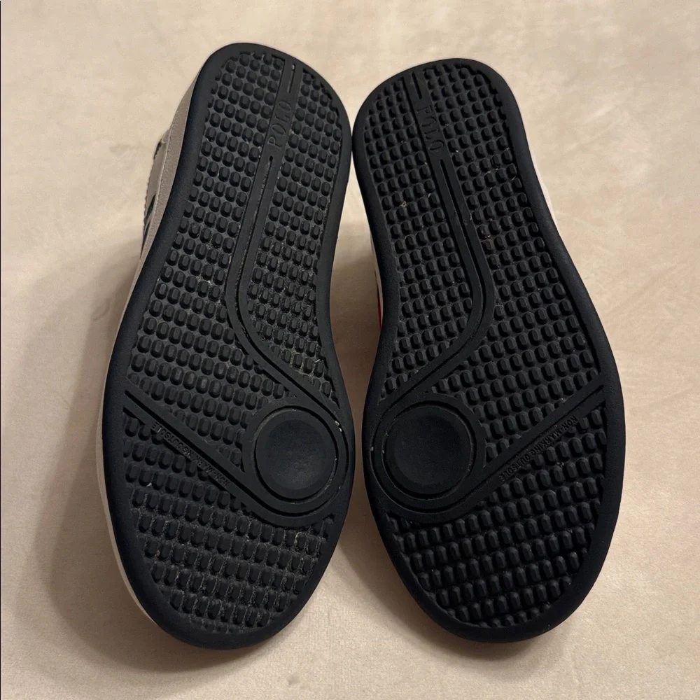 Polo Ralph Lauren Kids White Sneakers w/ Embroidered Polo Bear, sz 13 - Picture 8 of 8